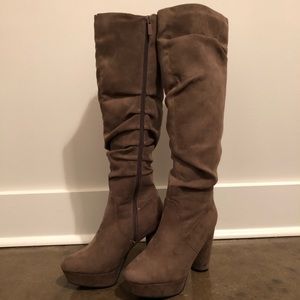 Over the knee boots/Bamboo/Size 8